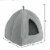 Petmaker 80-PET6001 Cat Pet Bed Igloo Soft Indoor Enclosed Covered Tent & House for Cats Kitt Perspective: back