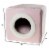 Petmaker  Cat Pet Bed Cave Soft Indoor Enclosed Covered - Pink Perspective: back