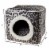 Petmaker 80-PET6020 Cat Pet Bed Cave Indoor Enclosed Covered Cavern & House - Gray & Black An Perspective: back