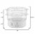 Classic Cuisine 82-KIT1012 6.3 qt. Vegetable Steamer Rice Cooker Perspective: back