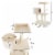 Cat Tree Tower Condo 3 Levels with Cave Perch and Scratching Posts 31 Inches Perspective: back