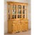 Sunset Trading Oak Selections Treasure Buffet and Lighted Hutch | Light Oak Perspective: back