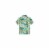 Caribbean Joe Short Sleeve Wispy Leaves Viscose Button Down Shirt Perspective: back