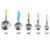 Stainless Steel Measuring Cups Set of 5 on Ring Space Saving Stacks Inside Cups and Metric Perspective: back