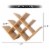 Bamboo 8 Bottle Wine Rack-Space Saving Tabletop Free Standing Wine Bottle Holder for Kitchen Perspective: back