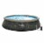 Summer Waves 18ft x 48in Quick Set Ring Above Ground Pool, Dark Gray Herringbone Perspective: back