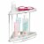 mDesign Bathroom Vanity Corner Storage Caddy, 2 Shelves - Light Gray/Chrome Perspective: back