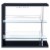 Enticing Rectangular Bar Unit With 2 Shelves And Wine Holder, Black Perspective: back