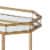 Benzara BM158858 Metal Serving Cart, Mirror & Gold Perspective: back