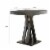 Contemporary Style Wooden Bar Table-Brown Perspective: back