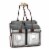 Benzara I457-AMC0008 5.5 x 9 x 9 in. Galvanized Metal Four Tin Organizer with Handles - Gray Perspective: back