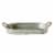 Benzara I457-AMC0011 4.5 x 11.8 x 26.8 in. Galvanized Metal Tray with Ear Handles - Gray Perspective: back