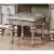 Wooden Vanity Stool with Turned Legs and Leatherette Upholstered Seat, Silver Perspective: back
