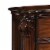 Traditional Style Wooden Nightstand With Two Drawers, Cherry Brown Perspective: back
