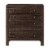 Wooden Nightstand with Three Drawers, Brown- Saltoro Sherpi Perspective: back