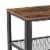Saltoro Sherpi 3 Tier Wooden Serving Cart with 2 Mesh Design Shelves, Black and Brown Perspective: back