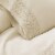 Udine 3 Piece Twin Size Microfiber Sheet Set with Crochet lace The Urban Port, Cream- Saltoro Perspective: back
