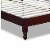 Slatted Full Size Anti Skid Wooden Bed Frame, Espresso Brown Perspective: back