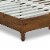 Slatted Full Size Wooden Bed Frame with Turned Legs, Natural Brown Perspective: back