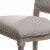 Wooden Chair With Fabric Upholstered Seating, Set Of 2, Gray And Brown Perspective: back