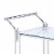 Benjara 28  Rectangular Transitional Metal and Wood Serving Cart in Silver Perspective: back