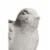 Cement Bird Figurine Sitting on a Hollow Rock, Large, Distressed Gray- Saltoro Sherpi Perspective: back