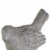 Cement Figurine of Pigeon Facing Downwards and Sitting on Rock Base, Gray- Saltoro Sherpi Perspective: back