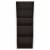 Transitional Wooden Bookcase with 5 Shelves, Espresso Brown Perspective: back