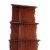 Wooden Corner Bookcase with 3 Shelves and 1 Cabinet, Brown Perspective: back