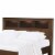 3 Open Bookcase California King Size Bed with Soft Light, Brown Perspective: back