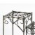 Benjara BM216726 Scrolled Metal Frame Plant Stand with Square Top, Black - Set of 2 Perspective: back