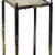 Benjara BM216732 2 Tier Square Stone Top Plant Stand with Metal Frame, Black & Gray - Small Perspective: back