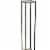 Benjara BM216734 2 Tier Square Stone Top Plant Stand with Metal Frame, Black & Gray - Large Perspective: back