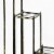 Benjara BM216735 2 Tier Square Slatted Top Plant Stand, Black & Gold - Set of 3 Perspective: back