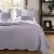 Microfiber Quilt and 1 Pillow Sham Set with Floral Prints, Multicolor Perspective: back