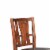 Bulged Wooden Backrest Counter Chair with Leatherette Seat, Brown and Black Perspective: back