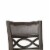 Benjara 38.25 Modern Solid Wood Lattice Back Swivel Counter Stool in Gray Perspective: back