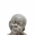 Benjara BM221082 Polyresin Baby Monk Figurine with Covered Mouth, Weathered Gray Perspective: back