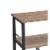 Wooden Bakers Rack with 4 Shelves and Wire Basket, Brown and Black- Saltoro Sherpi Perspective: back
