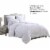 Hamburg 7 Piece Queen Size Comforter Set with Textured Details The Urban Port, White Perspective: back