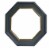Benzara Octagonal Wall Mirror - Gray Perspective: back