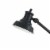 34 Inch 7 Watt LED Desk Lamp, Adjustable Metal Arm, 600 Lumen Output, Black- Saltoro Sherpi Perspective: back