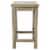 Wooden Counter Height Stool with Grain Details, Natural Gray Perspective: back
