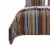 Phoenix Fabric 3 Piece Queen Size Quilt Set with Striped Prints, Multicolor Perspective: back