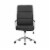 Horizontal Stitched Adjustable Leatherette Office Chair, Black and Chrome- Saltoro Sherpi Perspective: back