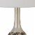 150 Watt Leaf Engraved Ceramic Base Table Lamp, Silver and Black- Saltoro Sherpi Perspective: back