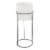 3 Piece Round Metal Planter with Tubular Base, White and Black- Saltoro Sherpi Perspective: back