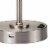 Adjustable Round Shade Metal LED Table Lamp with USB Plugin, Silver- Saltoro Sherpi Perspective: back