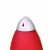 Kid Table Lamp with Rocket Design Silhouette, Red- Saltoro Sherpi Perspective: back