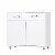 Server with 2 Door Storage and 1 Drawer, White- Saltoro Sherpi Perspective: back